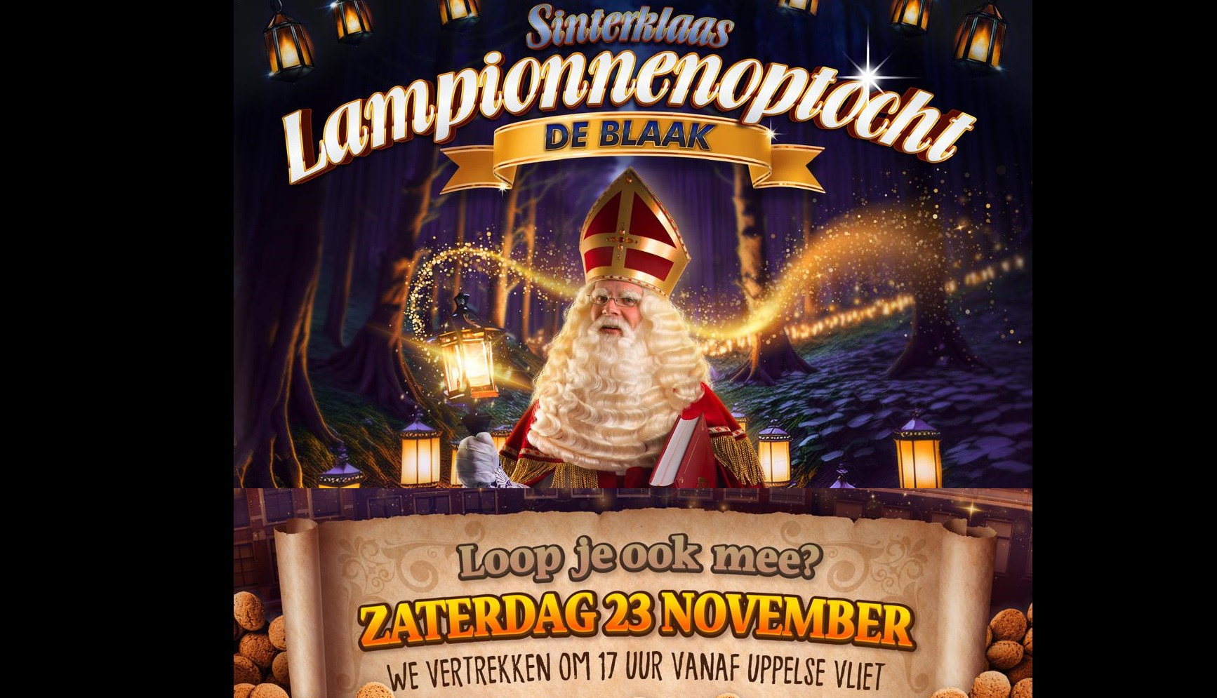 De sinterklaas lampionnenoptocht